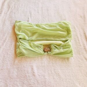 Fashion Nova Light Green Mesh Tube Top